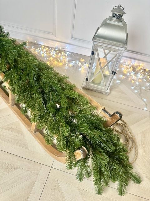 Гірлянда новорічна лита хвойна Lux 2 м, оливково-зелена, PE гілочки 113/200/GO фото